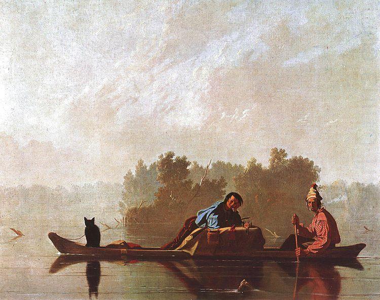 Fur Traders Going down the Missouri, Bingham, George Caleb